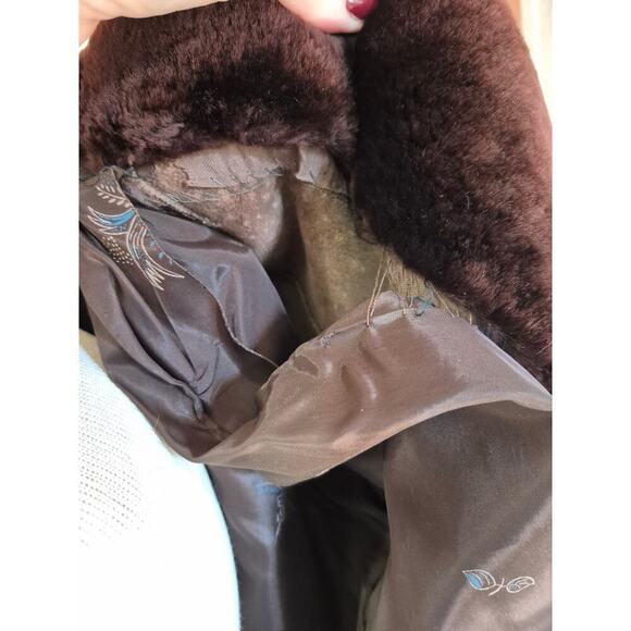 Vintage Kerrybrooke 1960s faux fur womens coat dark brown soft size medium - Picture 7 of 8